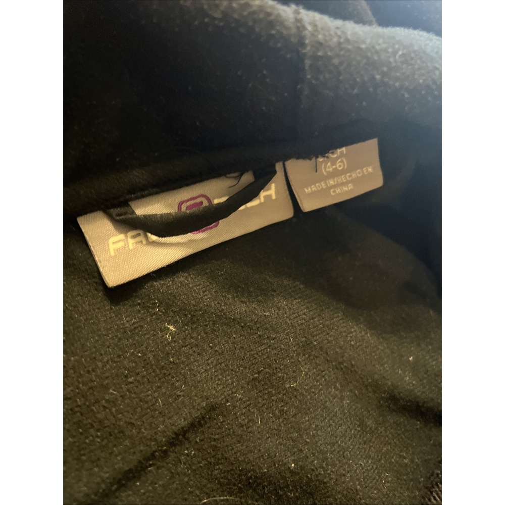 Size S 4-6 Women's Free Tech Black Hooded Full Zip Jacket Soft Shell Mint C - Picture 3 of 7
